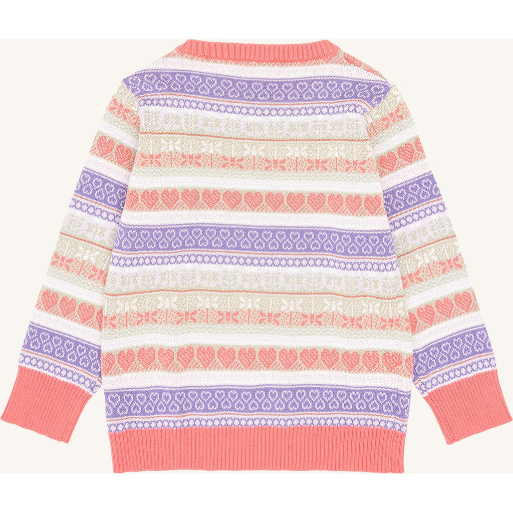 Hust & Claire Knit HCPusle Spring Jacquard Pullover 3771 Wild Coral