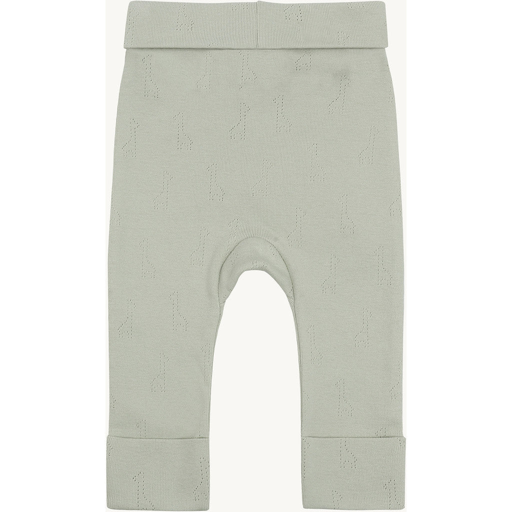 Hust & Claire Leggings HCLas Pointelle Giraffe Leggings 4409 Green Sage