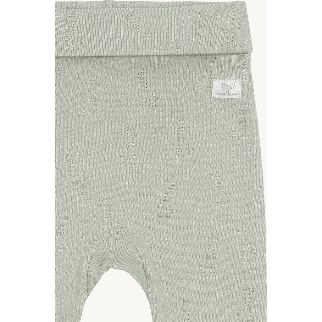 Hust & Claire Leggings HCLas Pointelle Giraffe Leggings 4409 Green Sage