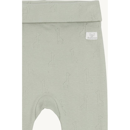Hust & Claire Leggings HCLas Pointelle Giraffe Leggings 4409 Green Sage