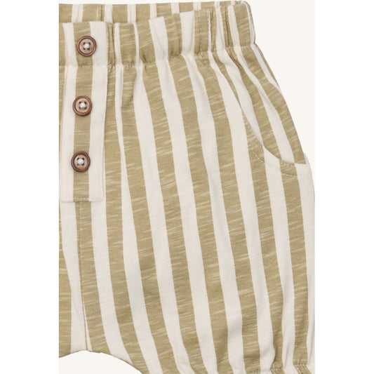 Hust & Claire Shorts HCHalvor Striped Shorts 4442 Green Bone