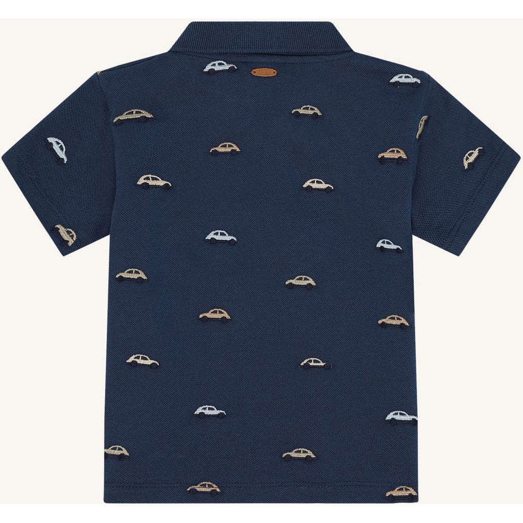 Hust & Claire T-shirt HCAdrian Pique car emb. Polo S/S 3160 Blue Moon