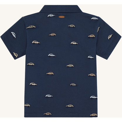 Hust & Claire T-shirt HCAdrian Pique car emb. Polo S/S 3160 Blue Moon