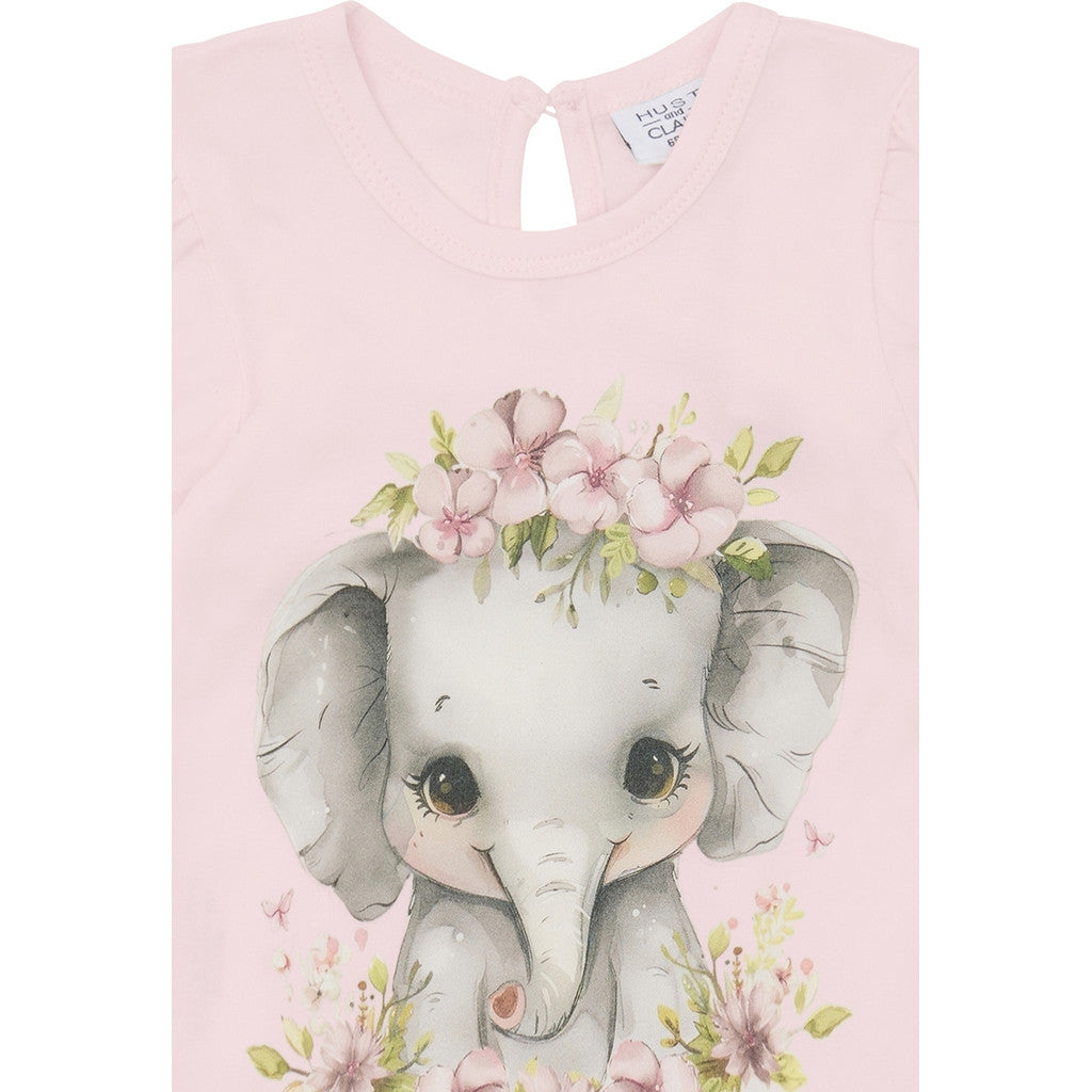 Hust & Claire T-shirt HCAlma Elephant T-shirt S/S 4307 Rose Beach
