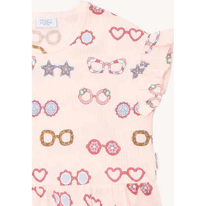 Hust & Claire T-shirt HCAlma Sun glasses T-shirt S/S 4307 Rose Beach
