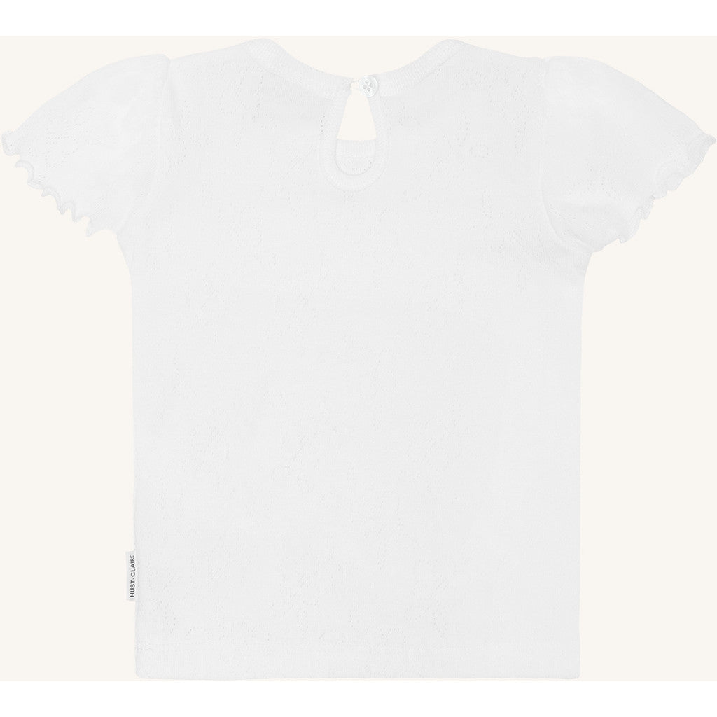 Hust & Claire T-shirt HCAlma basic pointelle T-shirt S/S 3246 White
