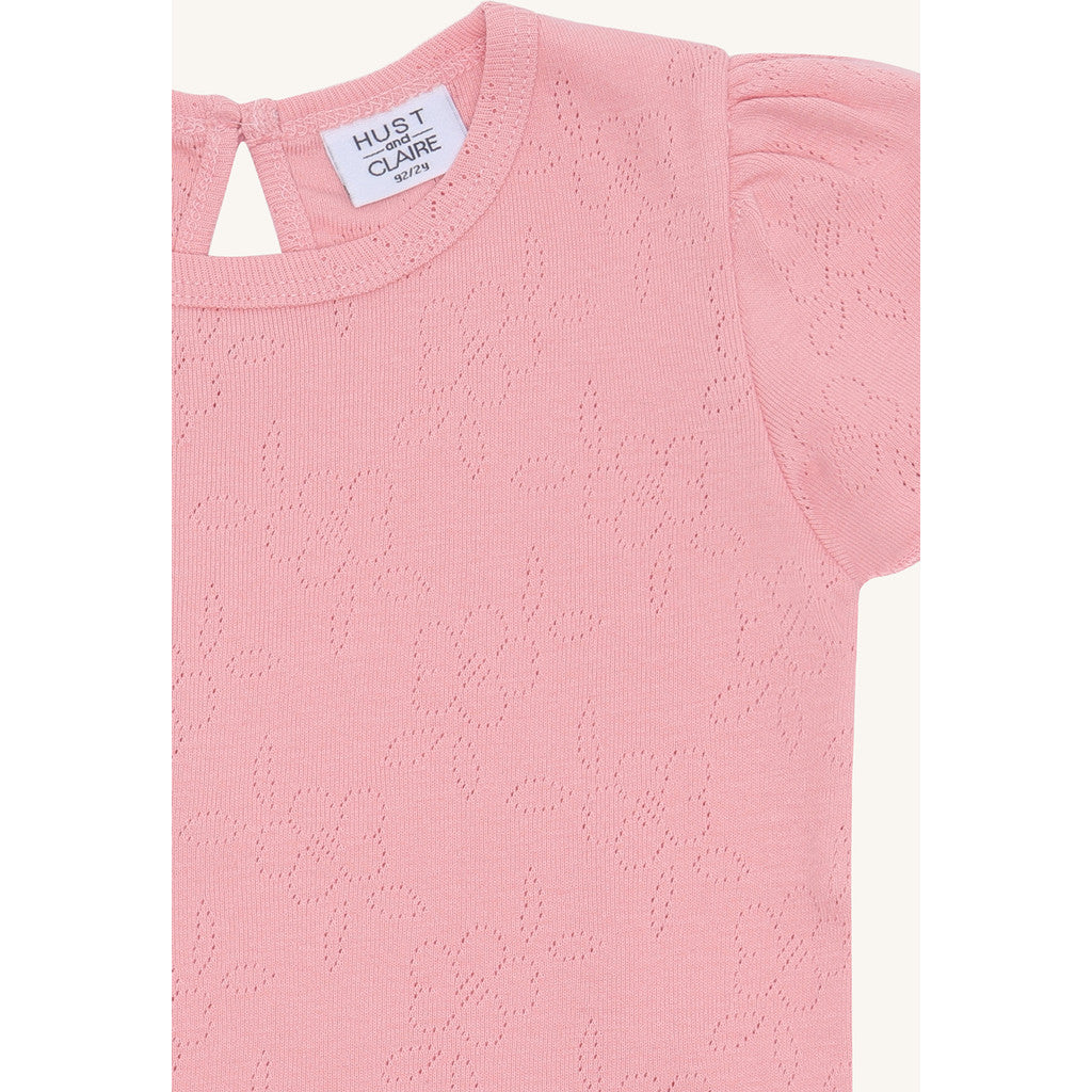 Hust & Claire T-shirt HCAlma basic pointelle T-shirt S/S 3761 Shell