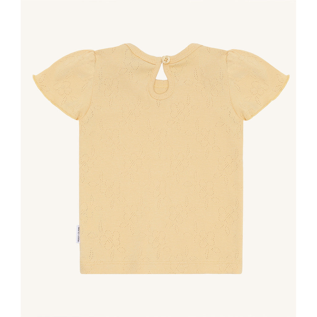 Hust & Claire T-shirt HCAlma basic pointelle T-shirt S/S 4614 Nectar