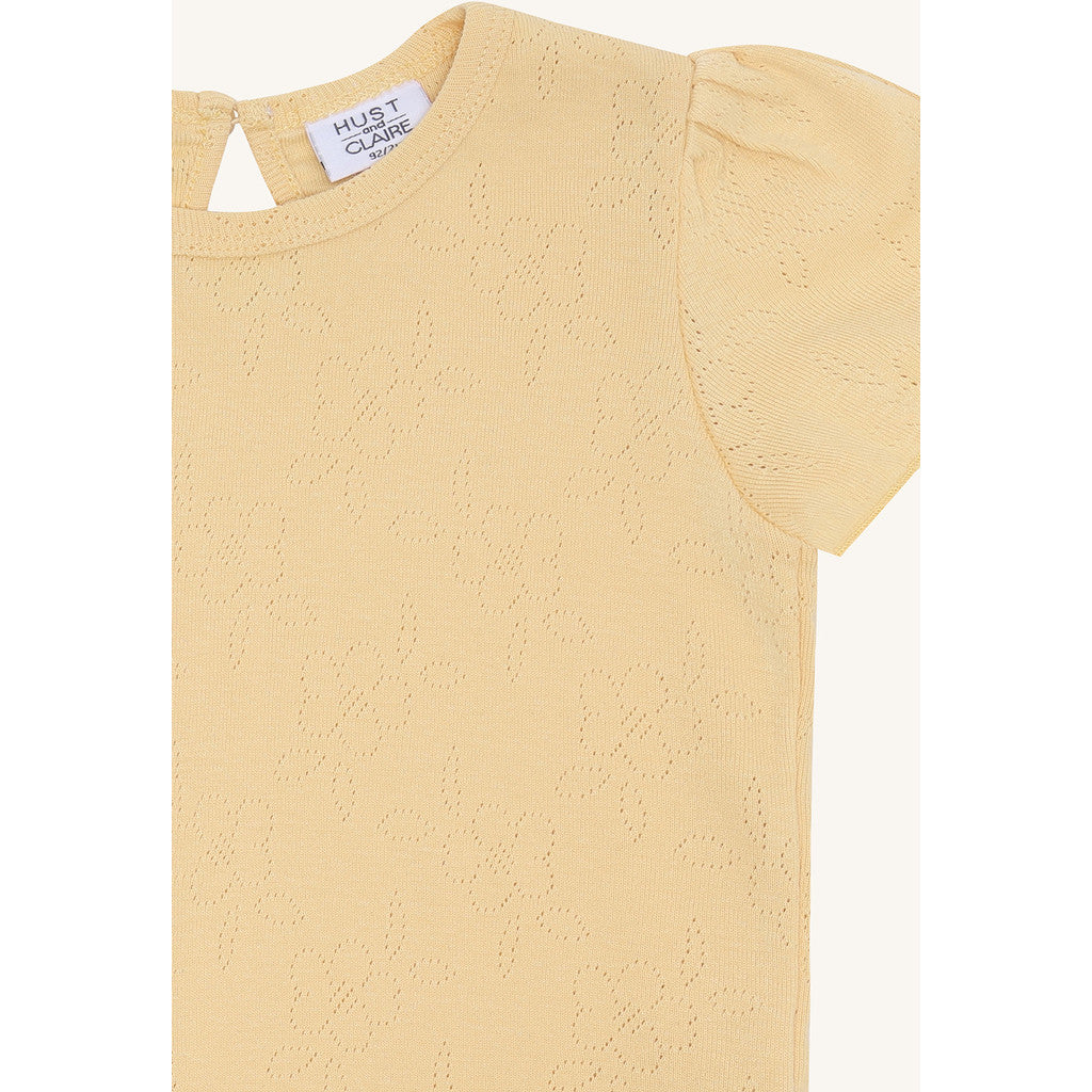 Hust & Claire T-shirt HCAlma basic pointelle T-shirt S/S 4614 Nectar