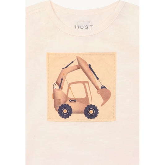 Hust & Claire T-shirt HCAugust Slub Backhoe appl. T-shirt S/S 3270 Ivory
